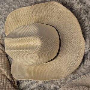 White Woven Cowboy Hat